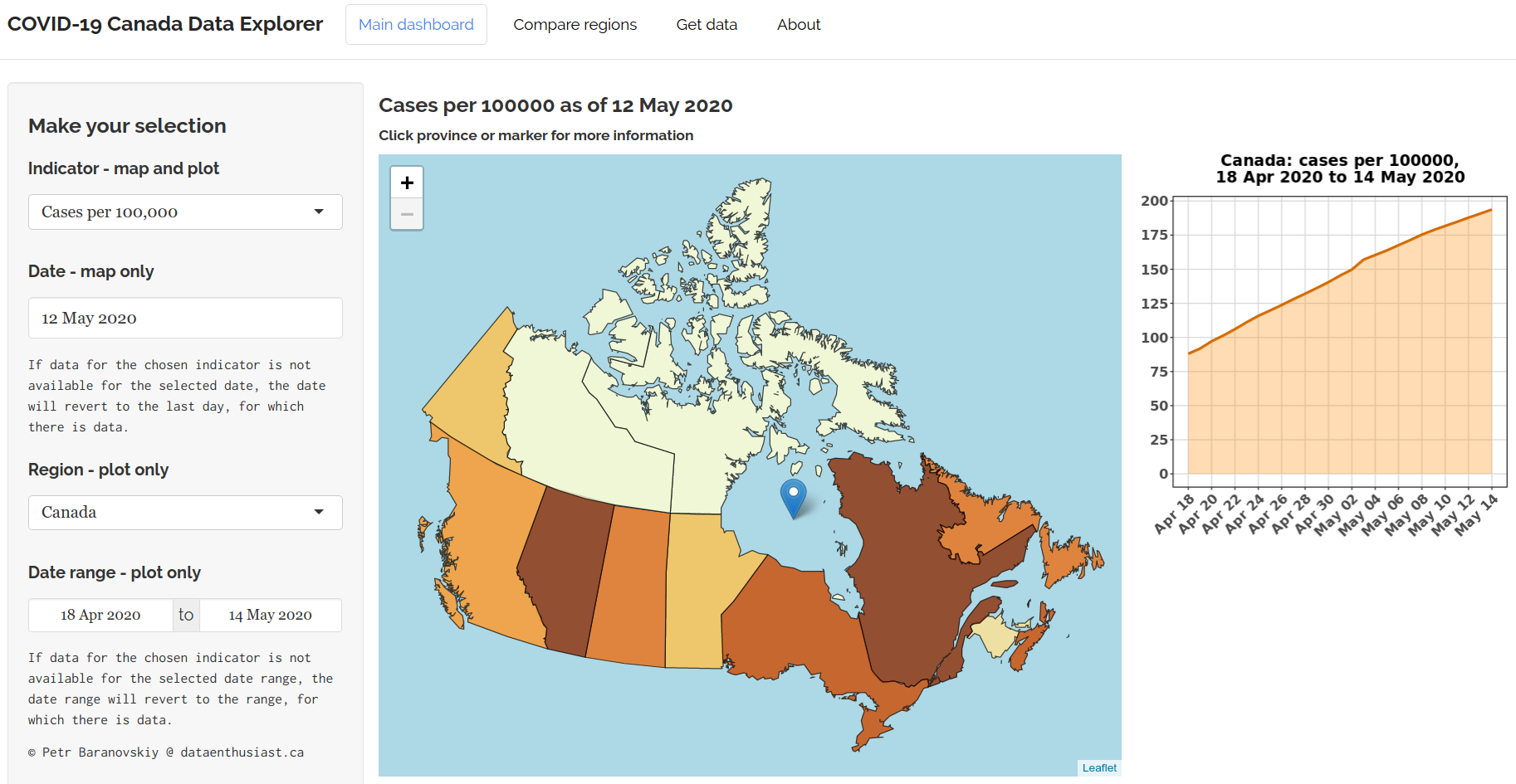 COVID-19 Canada Data Explorer. Click picture to open.